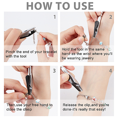 4 Pcs 4 Colors PE Bracelet Helper TOOL-PH0001-27-1