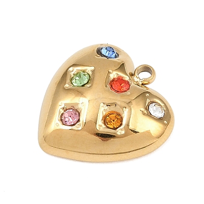 Brass Micro Pave Cubic Zirconia Pendants KK-Z133-03G-03-1