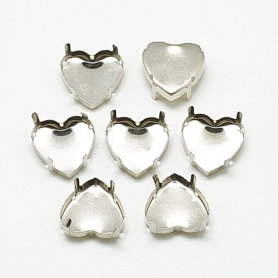 Non-Tarnish 201 Stainless Steel Sew on Prong Settings STAS-T032-06-12mm-1