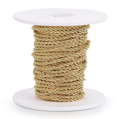 Handmade Ion Plating(IP) 304 Stainless Steel Rope Chains STAS-P203-F01-1