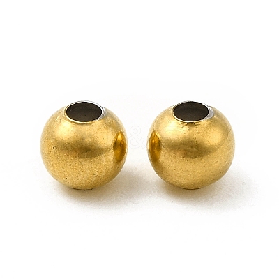 304 Stainless Steel Round Beads X-STAS-P319-09A-G-1