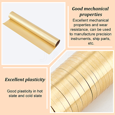 1M Brass Sheet Rolls KK-WH0044-180B-1