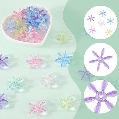 120Pcs Transparent Acrylic Beads OACR-SC0003-02A-1