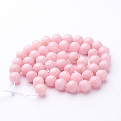 Natural Dyed Yellow Jade Gemstone Bead Strands G-R271-8mm-Y-M-1