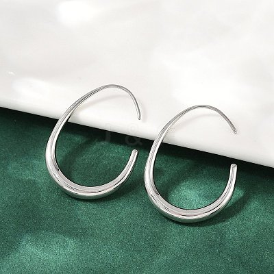 304 Stainless Steel Teardrop Dangle Earrings EJEW-S272-05P-1