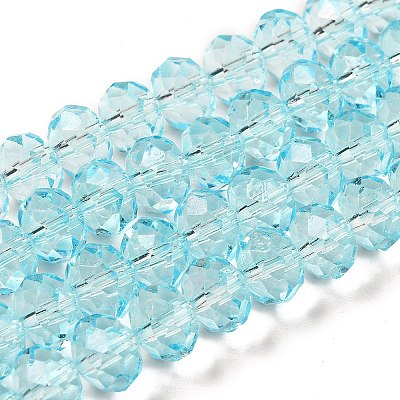 Transparent Baking Paint Glass Beads Strands DGLA-A034-T8mm-D12-1