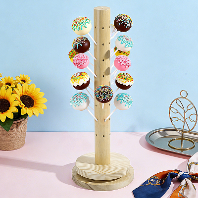 Wood Floor-to-ceiling Lollipop Stands ODIS-WH0099-219-1
