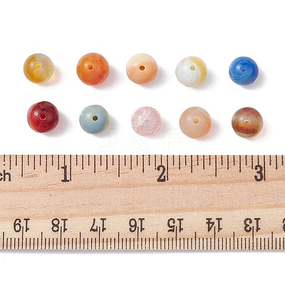 100Pcs 10 Style Glass Round Beads GLAA-FS0001-63-1
