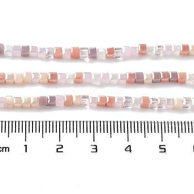 Gradient Color Electroplate Glass Bead Strands X-GLAA-E042-05-B08-1