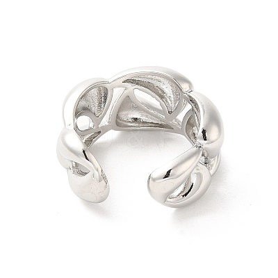 Brass Open Cuff Rings RJEW-P098-08P-1