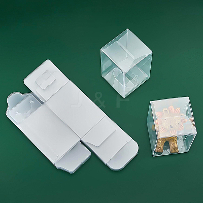 40Pcs Rectangle Transparent Plastic PVC Box Gift Packaging CON-BC0002-21B-1