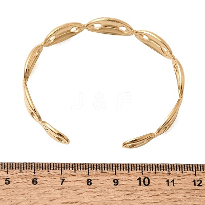 304 Stainless Steel Mariner Chain Cuff Bangles for Women SA-CBA82C8-07G-1