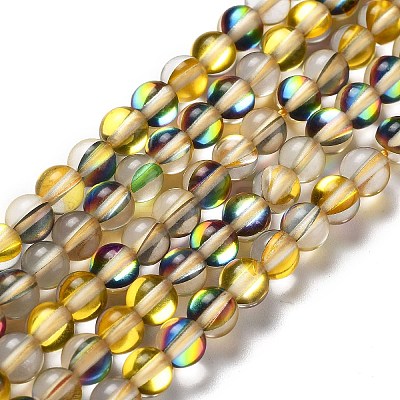 Synthetic Moonstone Beads Strands G-P528-J01-12-1