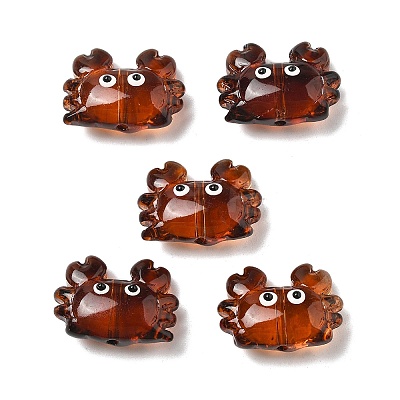 Transparent Glass Enamel Beads LAMP-V001-08H-1