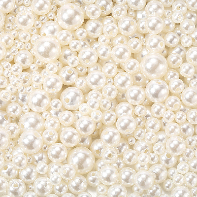 1460Pcs 6 Styles Imitation Pearl Acrylic Beads PEAR-LT0001-01-1