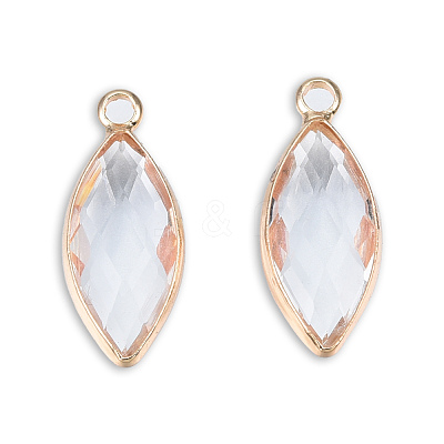Transparent K9 Glass Pendants GLAA-N038-61-1