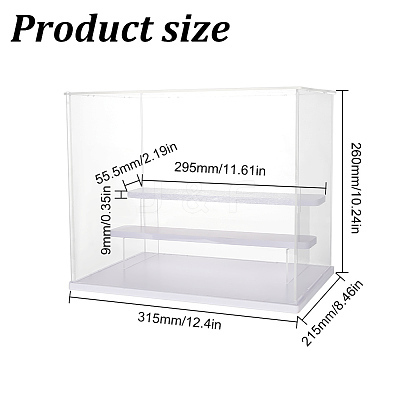 Transparent Plastic Minifigures Display Case ODIS-WH0025-142B-1