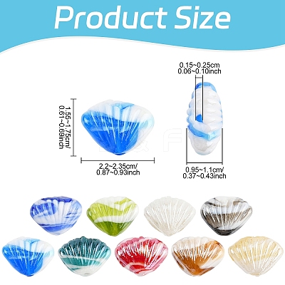 20Pcs Handmade Lampwork Beads LAMP-YW0001-61A-1