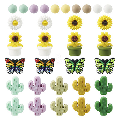 16 Style Silicone Beads SIL-TA0001-45-1