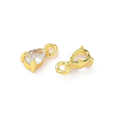 Brass Micro Pave Cubic Zirconia Pendants KK-D386-11G-1