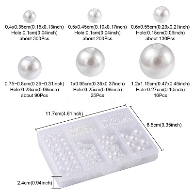 Imitation Pearl Acrylic Beads SACR-FS0001-11-1