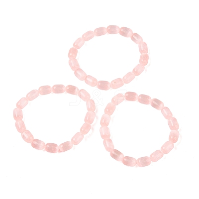 Natural Selenite Beaded Stretch Bracelets BJEW-L694-001-1
