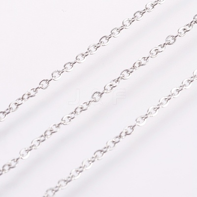 Tarnish Resistant 304 Stainless Steel Cable Chains CHS-F003-09P-A-1