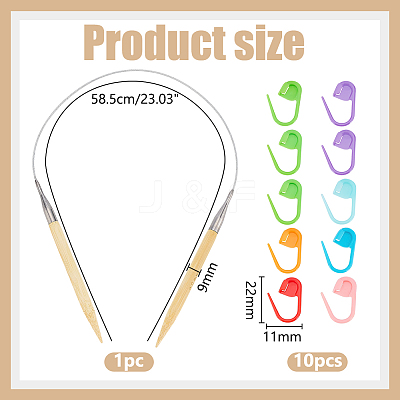 1Pc Bamboo Circular Knitting Needles FIND-WR0012-46A-1