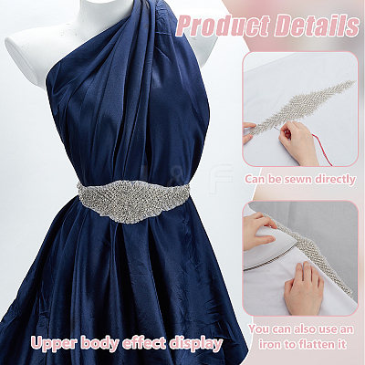 Seed Bead Cloth Hotfit Rhinestone DIY-WH0666-002B-1