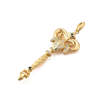 Brass Micro Pave Cubic Zirconia Big Pendants X1-KK-B147-04G-07-1