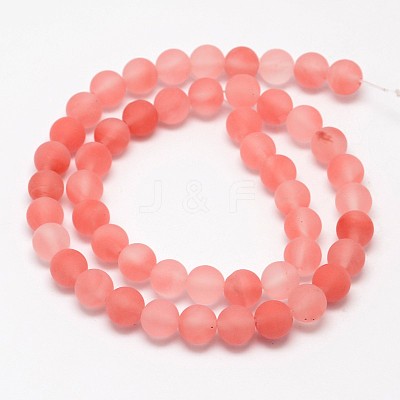 Cherry Quartz Glass Beads Strands G-D684-4mm-1