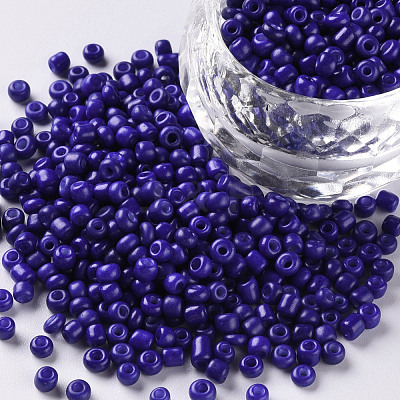 Baking Paint Glass Seed Beads SEED-S002-K6-1