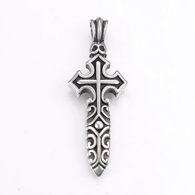 304 Stainless Steel Big Pendants STAS-F163-34AS-1
