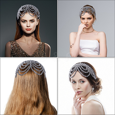 Synthetic Quartz Hair Bands for Women Girls AJEW-WH20033-103-1