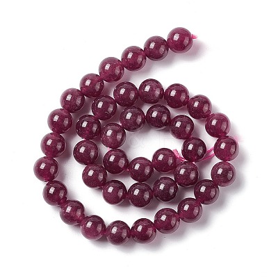Natural White Jade Imitation Garnet Beads Strands G-I334-02C-1