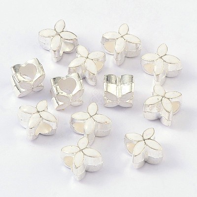 Alloy Enamel European Beads MPDL-R006-06-1