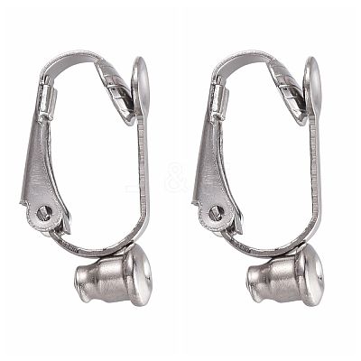 Tarnish Resistant 304 Stainless Steel Clip-on Earring Converters Findings X-STAS-O110-20P-1