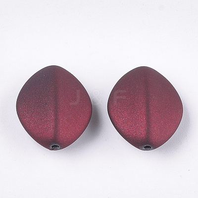 Rubberized Style Acrylic Beads MACR-T026-07B-1