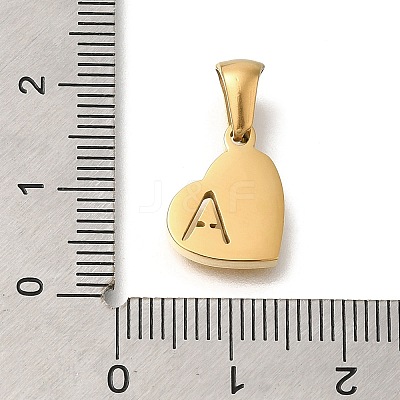 304 Stainless Steel Heart Pendants with Rhinestone STAS-Z103-01G-01-1