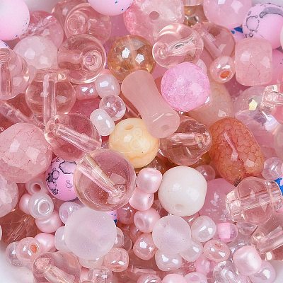 DIY Lampwork Beads & Glass Seed Beds Jewelry Making Findings Kits SEED-K010-01B-1