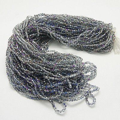 Electroplate Glass Beads Strands EGLA-D021-18-1