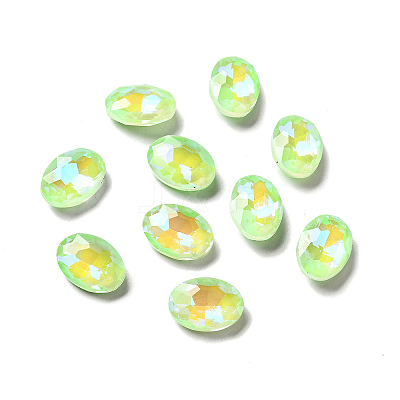 Mocha Fluorescent Style Glass Rhinestone Cabochons GGLA-M005-01A-214MK-1