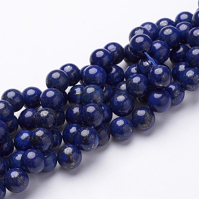 Dyed Grade A Natural Lapis Lazuli Beads X1-GSR8mmC123-1