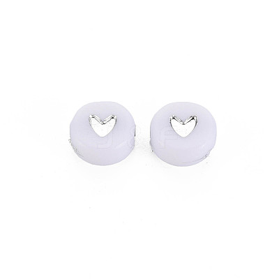 Plating Acrylic Beads X-PACR-R242-02-1