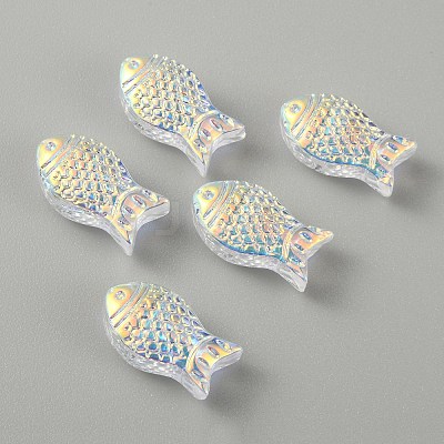 Handmade Lampwork Fish Beads LAMP-CJC0001-03-1