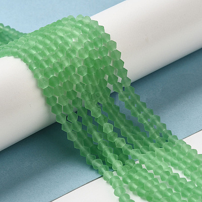 Imitate Austrian Crystal Frosted Glass Beads Strands EGLA-A039-T4mm-MD24-1