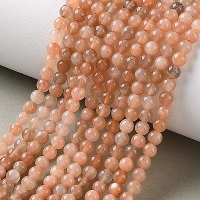Natural Multi-Moonstone Beads Strands G-F828-A01-4mm-1