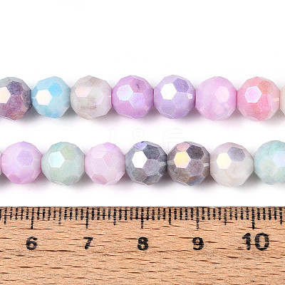 Anti-Tarnish Electroplate Glass Beads Strands EGLA-T021-8mm-15-14-1