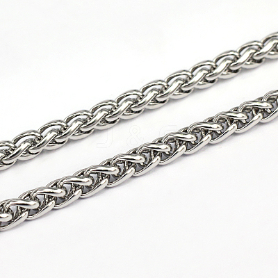 Tarnish Resistant 304 Stainless Steel Wheat Chains CHS-L001-30-5mm-1
