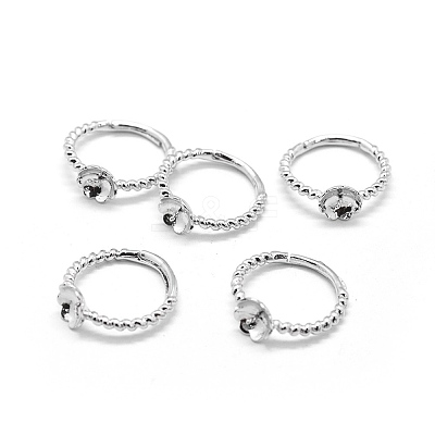 Brass Finger Cup Peg Ring Settings KK-L184-58P-1